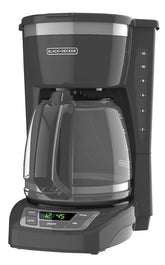 Black+Decker CM1165GY Coffee Maker, 12 Cups, 975 W, Gray, On/Off Button Control